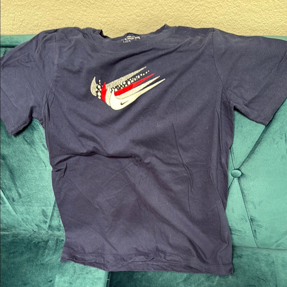 Nike Dark Blue Tee with Graphic Swoosh